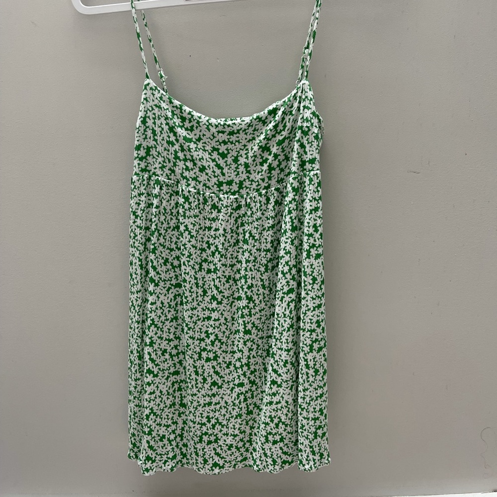 Green Floral Romper Dress